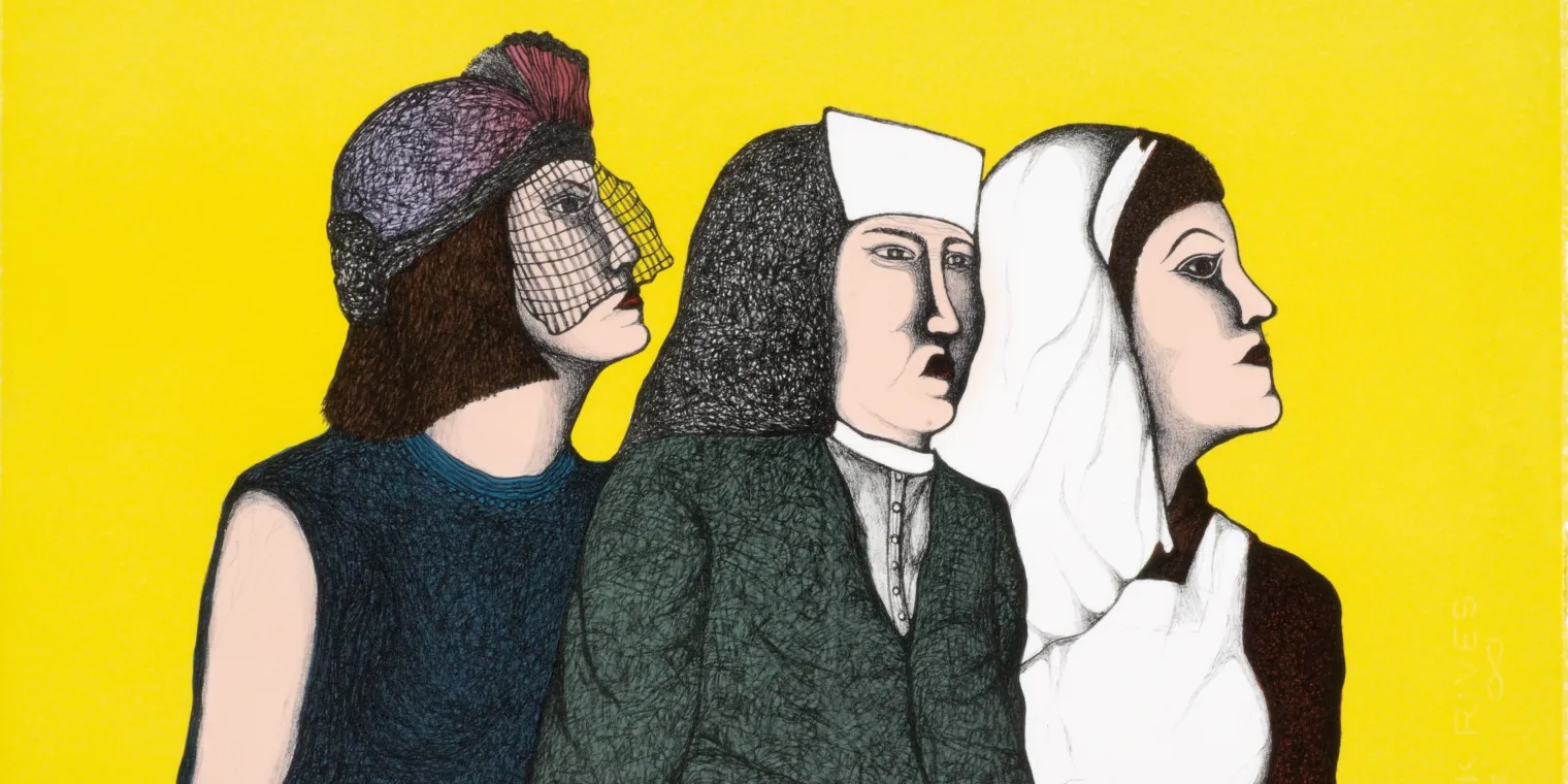 Strange Ladies, 2006, Pitaloosie Saila, Inuit; print, lithograph.