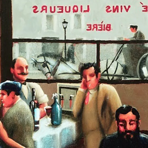 Cafe Paris painting