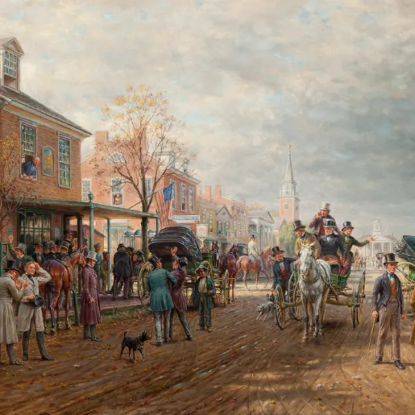 Election Day 1844 oil on canvas