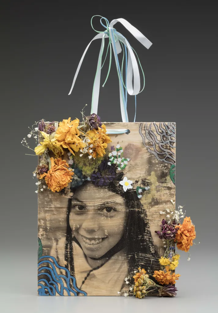 Mariana Palafox, "Flower Crown," mixed media 3D, Grade 8, Teacher: Kendra Lincourt. 